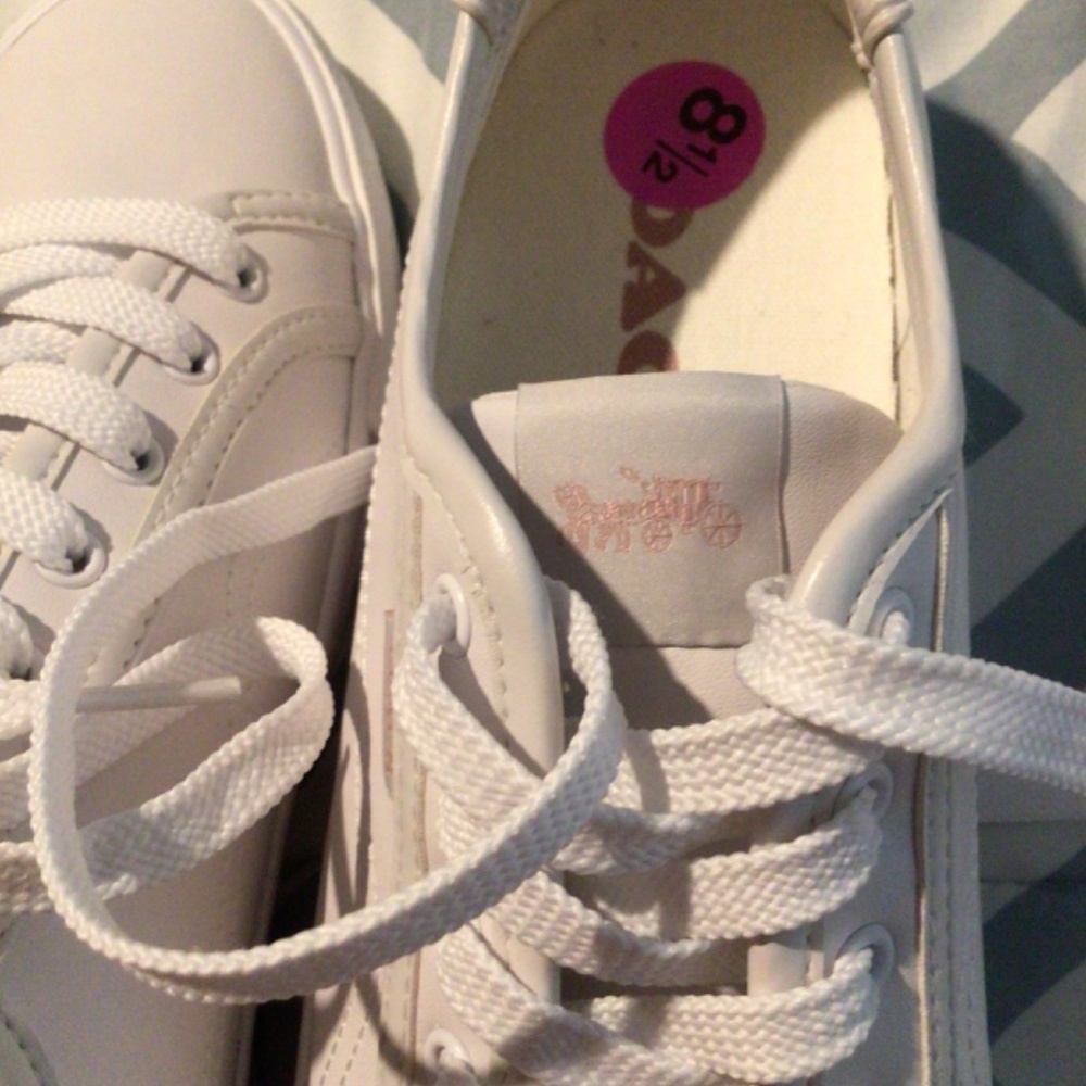 NWOB Women’s COACH Optic White “Citysole” Platform Leather Sneaker - Size 8.5M - Picture 6 of 7